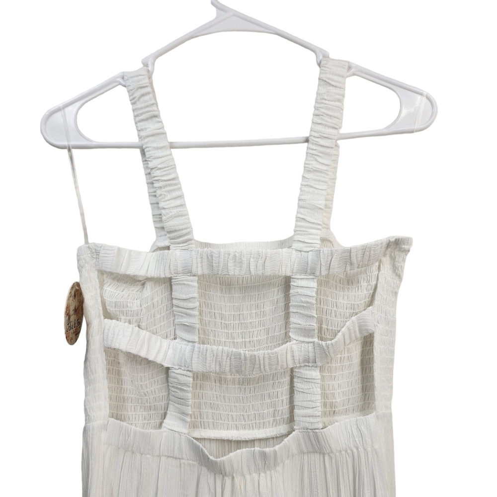 Jolie & Joy Women's White Sleeveless Smocked Cut-Out Dress - Picture 6 of 9